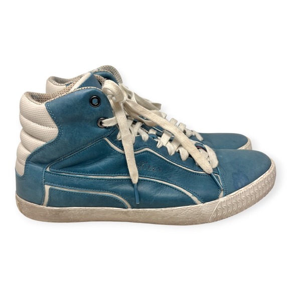 Puma Other - Alexander McQueen Puma Street Climb Men 10 High Top Sneakers 354430 Blue Leather